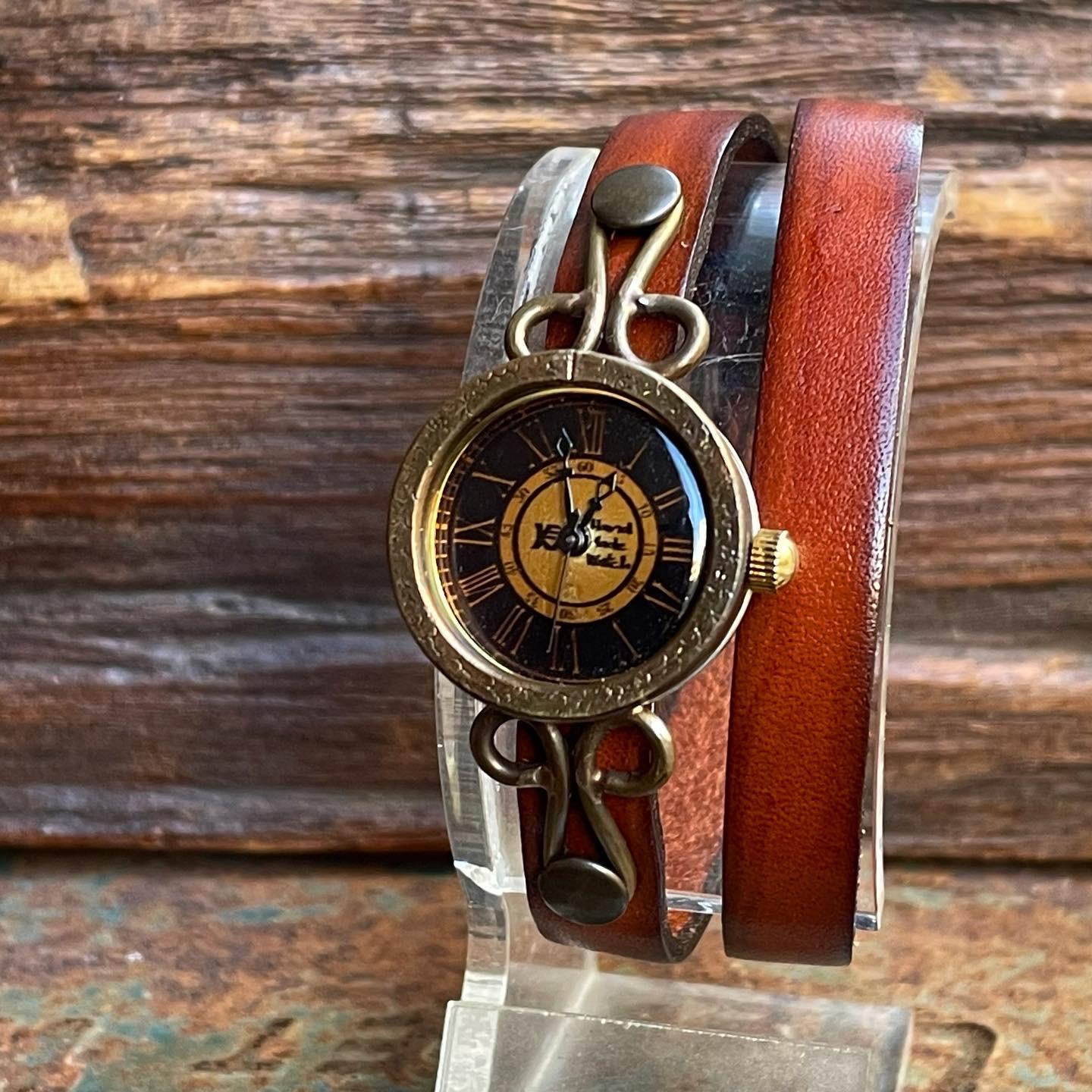 ◆真鍮製　クォーツ式手作り腕時計◆ SBQ-6009-RN