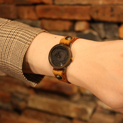 ◆真鍮製　クォーツ式手作り腕時計◆RBQ-5007 8枚目の画像
