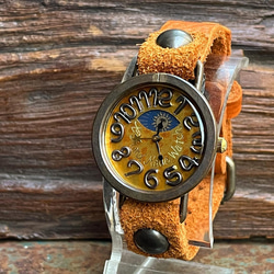 ◆SUN&MOON機能付　クォーツ式手作り腕時計◆RBQ-5008-SM 1枚目の画像