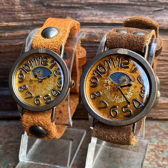 ◆SUN&MOON機能付　クォーツ式手作り腕時計◆RBQ-5008-SM 8枚目の画像