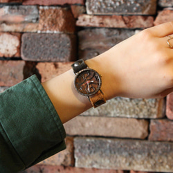 ◆真鍮製　クォーツ式手作り腕時計◆RBQ-5011 4枚目の画像