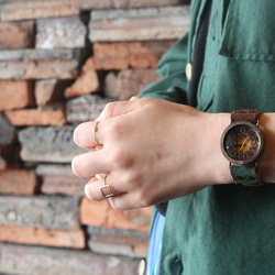 ◆真鍮製　クォーツ式手作り腕時計◆RBQ-5015 4枚目の画像