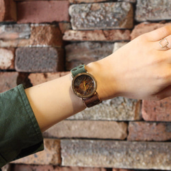 ◆真鍮製　クォーツ式手作り腕時計◆RBQ-5015 5枚目の画像