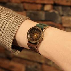 ◆真鍮製　クォーツ式手作り腕時計◆RBQ-5015 6枚目の画像