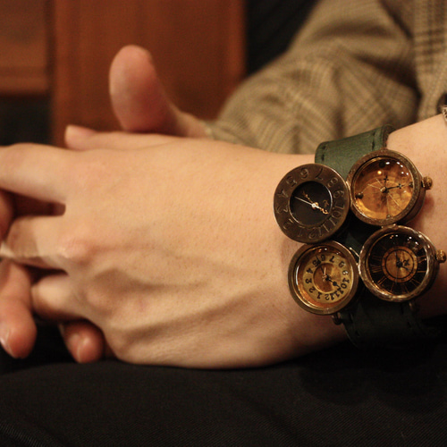 ◇真鍮製 クォーツ式手作り腕時計◇OBQ-8005-QTR 腕時計 KEN HAND MADE