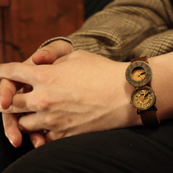 ◆『TWIN』　クォーツ式手作り腕時計◆ OBQ-8002-TWIN 5枚目の画像