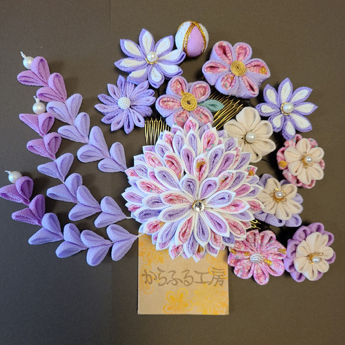 ☆再販受付中☆つまみ細工髪飾り(成人式、七五三、結婚式、卒業式