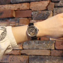 ◆SILVER製　SUN&MOON機能付　手巻式手作り腕時計◆LSM-1002-SM 8枚目の画像