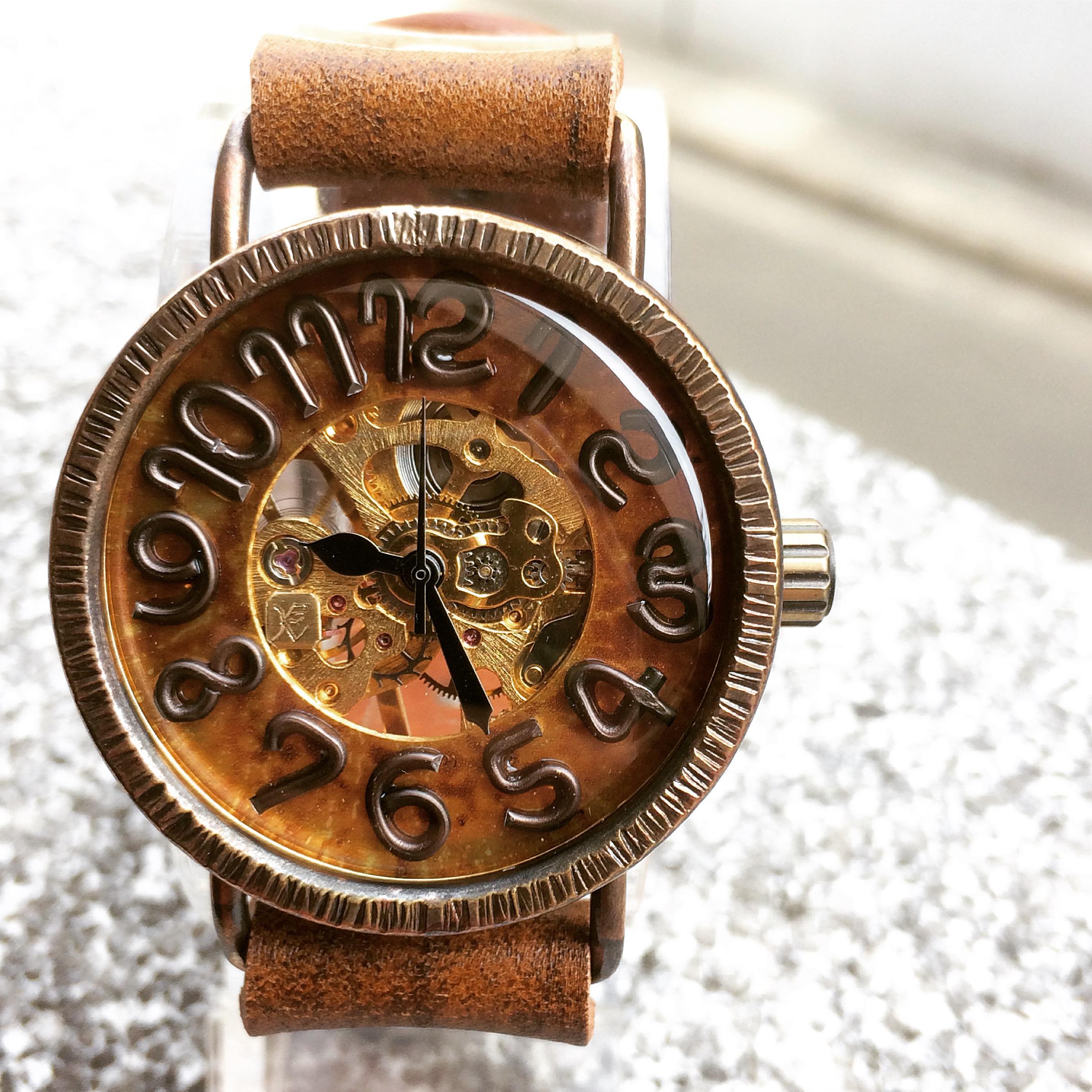 ◆真鍮製　手巻式手作り腕時計◆ LBM-2006