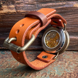 ◆真鍮製　手巻式手作り腕時計◆ LBM-2012 3枚目の画像