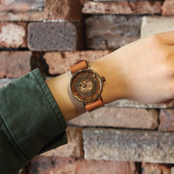 ◆真鍮製　手巻式手作り腕時計◆ LBM-2012 7枚目の画像