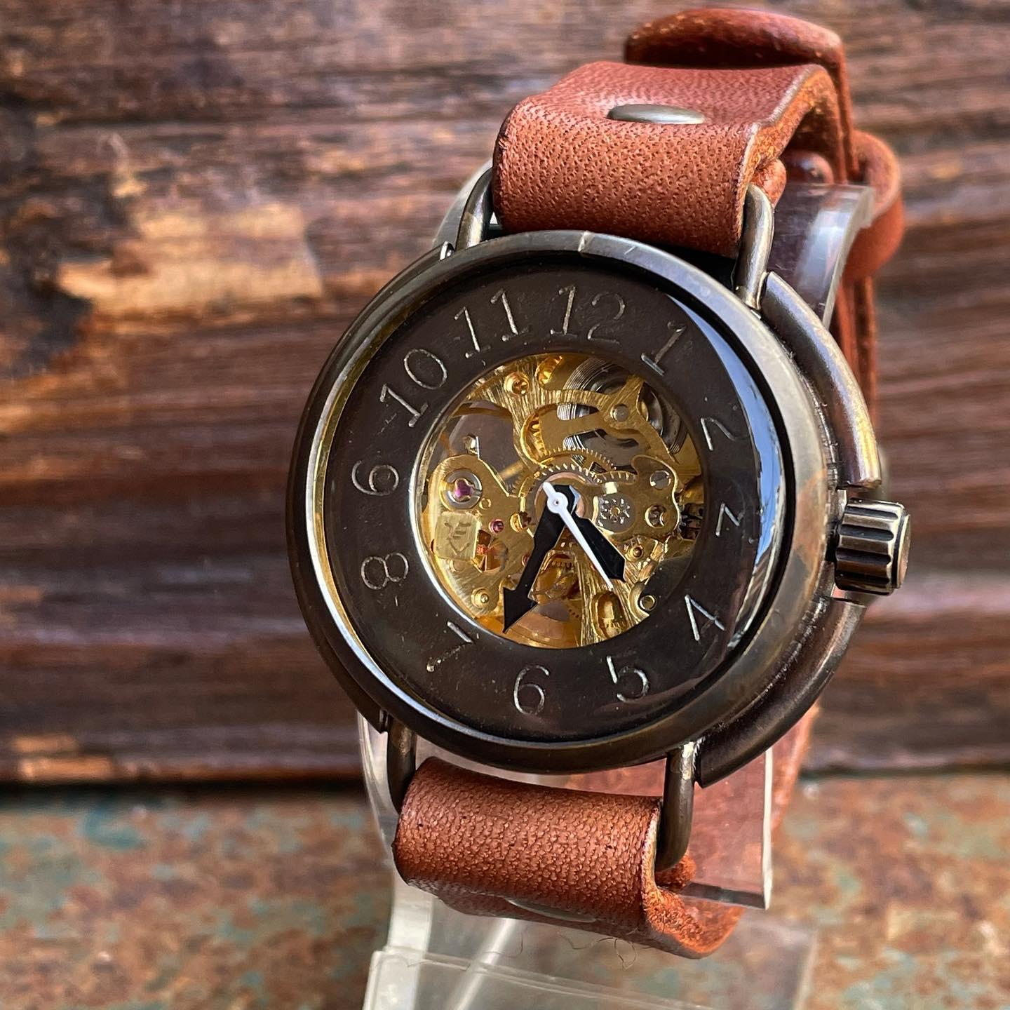 ◆真鍮製　自動巻式手作り腕時計◆ LBM-2014