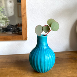 a 花瓶 ターコイズブルー 一輪挿し・花瓶・花器 mayumi 通販 9319606