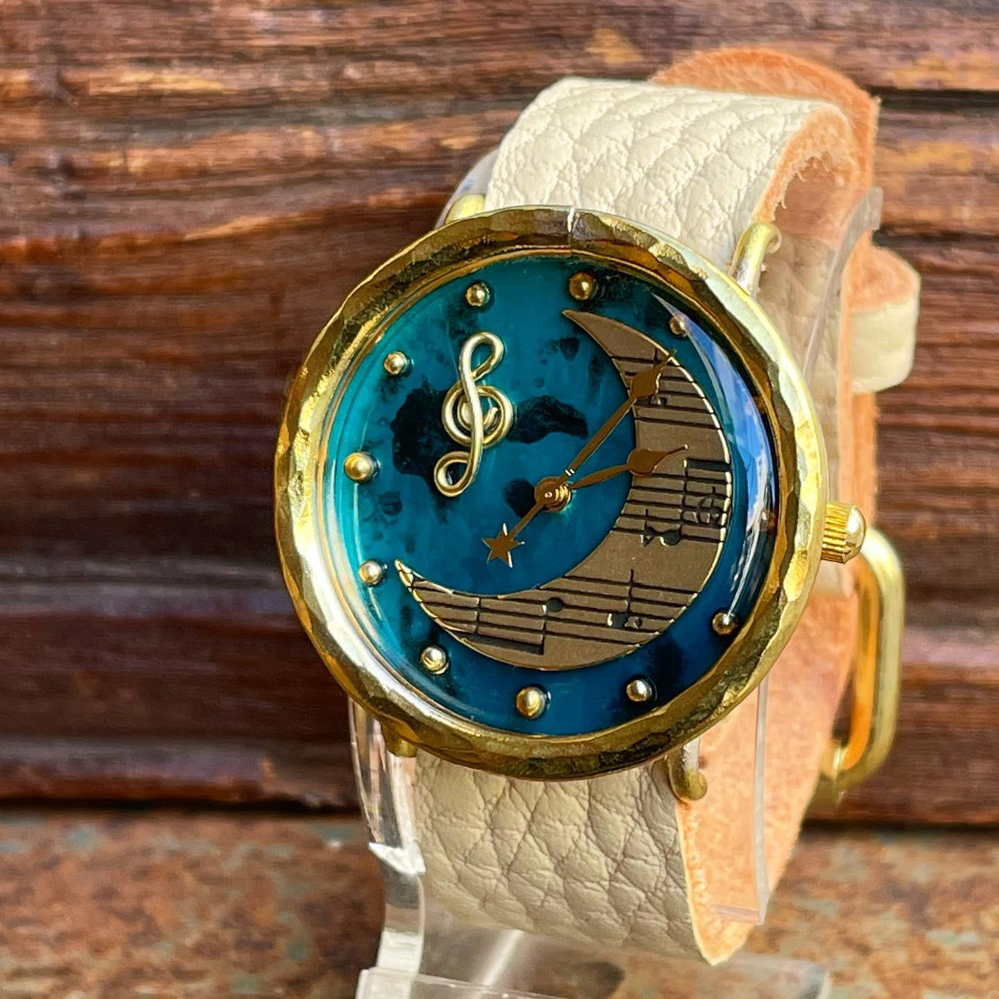 ◆『MOON』　クォーツ式手作り腕時計◆LBQ-3004-MOON