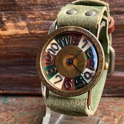 ◆『3COLORS』　クォーツ式手作り腕時計◆ LBQ-3006-3CG 1枚目の画像
