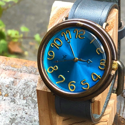 ◆真鍮製　クォーツ式手作り腕時計◆ LBQ-3009-CBS 4枚目の画像