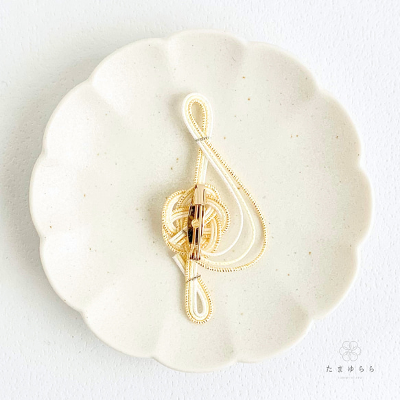 デザフェス61完売！再販【あなたの演奏を聴きたくて　ト音記号のブローチ　ゴールデンスィング】 2枚目の画像