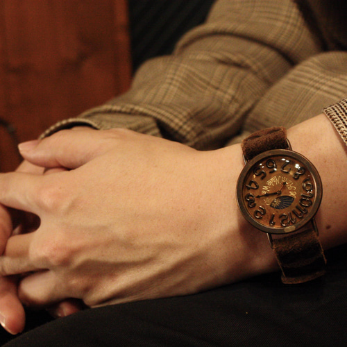 ◇SUN&MOON機能付 クォーツ式手作り腕時計◇LBQ-3018-SM 腕時計