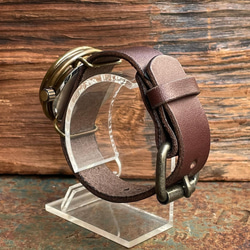 ◆真鍮製　クォーツ式手作り腕時計◆ LBQ-3030 3枚目の画像