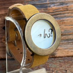◆ペアウォッチ　クォーツ式手作り腕時計◆　LBQ-3027-『ん？』RBQ-5016-『え？』 3枚目の画像