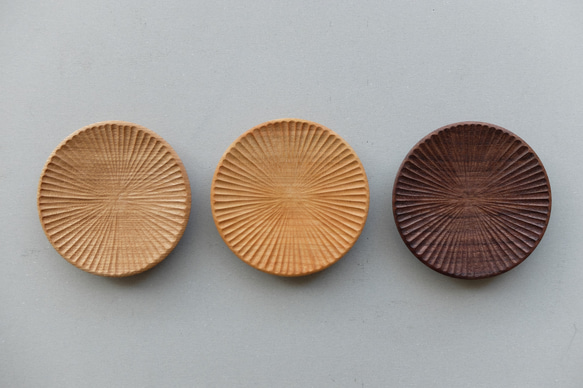 【再入荷】ハツリ小皿（ウォールナット｜オイル・蜜蝋仕上げ） 6枚目の画像