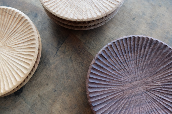 【再入荷】ハツリ小皿（ウォールナット｜オイル・蜜蝋仕上げ） 10枚目の画像