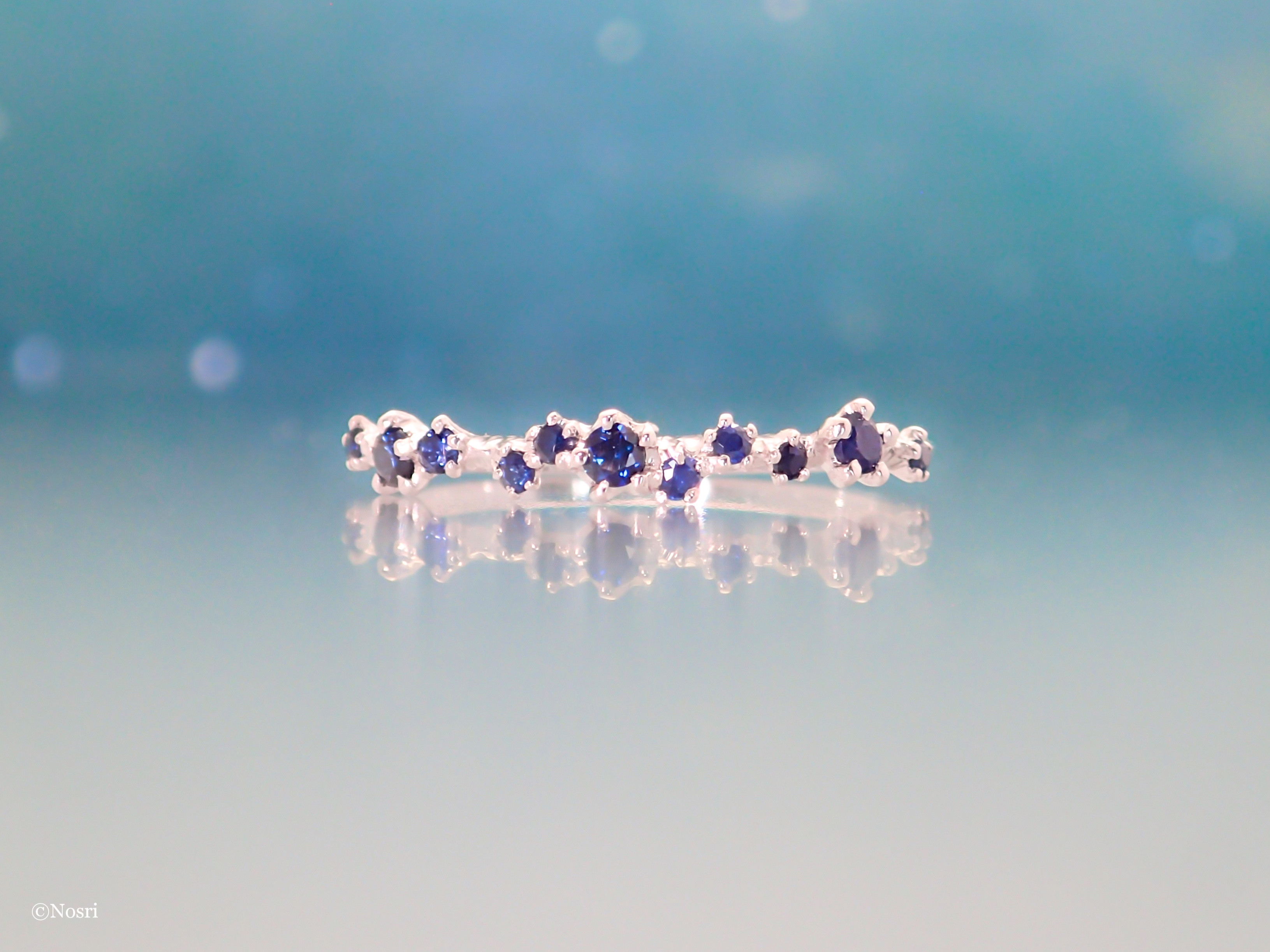 星屑の指輪 ブルーサファイア（エトワール リング）creema限定