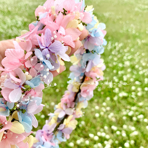 売れ筋がひ贈り物！ 成人式 卒業式 袴 振袖 紫陽花の花冠 花かんむり 花冠 結婚式 その他