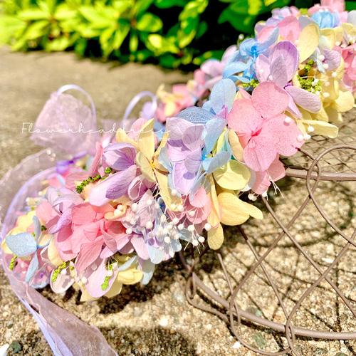 想像を超えての 結婚式 卒業式 成人式 花冠 袴 振袖 紫陽花の花冠 花かんむり その他