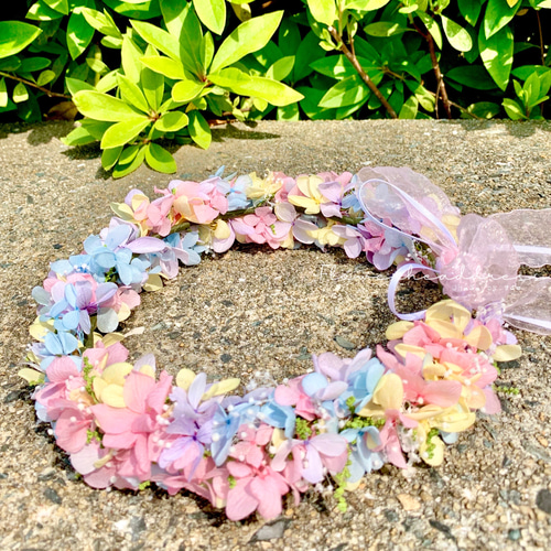 成人式 卒業式 結婚式 花冠 花かんむり 紫陽花の花冠 振袖 袴