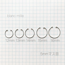 No.s-e○*K18極細イヤーカフ サイズ サンプル セット○*丸線 18K極細ワイヤー お試し試着 3枚目の画像