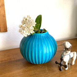 ターコイズ色の陶器製花瓶 楽天市場】美濃焼 MIYABI【TURQUOISE】FLOWER VASE:6.5cm×16cm