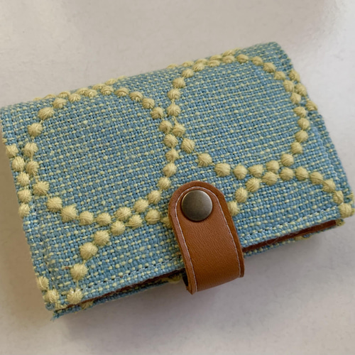 ミナペルホネン◎本革カードケース タンバリン 20枚収納 名刺入れ