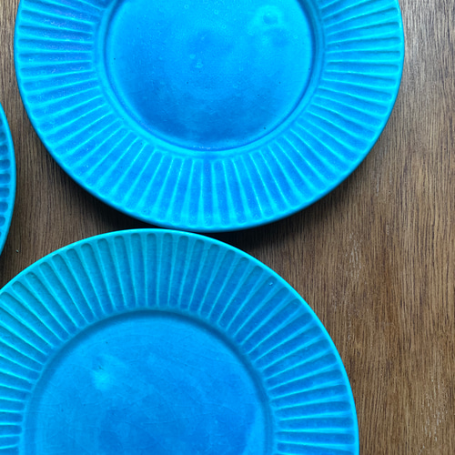 しのぎのお皿 ターコイズブルー 中皿 mayumi 通販 9327489｜Creema