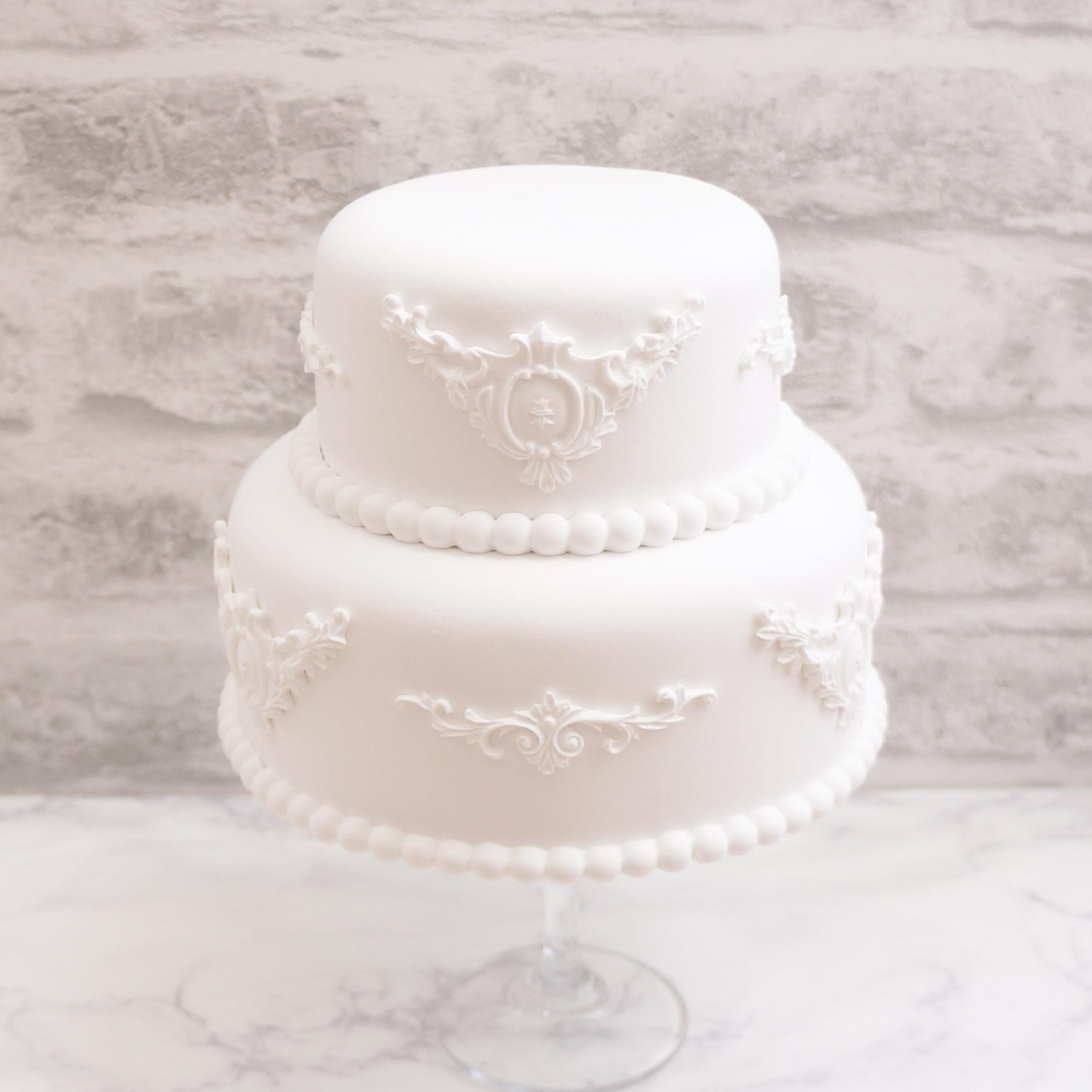 クラシカルクレイケーキ土台Ｌ＊色変更可＊フェイクケーキ＊推しケーキ＊バースデー＊ウェディング