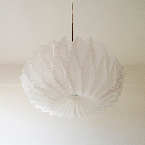 Origami Pendant Lamp Cloud Ｌサイズ　土佐落水和紙 3枚目の画像