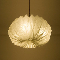 Origami Pendant Lamp Cloud Ｌサイズ　土佐落水和紙 2枚目の画像