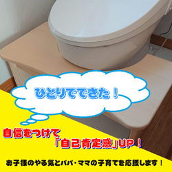 【受注生産】高さ28ｃｍ！2歳前後の小さいお子様から！！　トイレトレーニング用踏み台 1枚目の画像