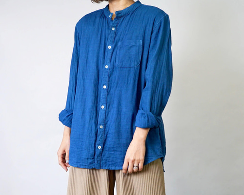 触手ガーゼシャツ the MINDEID 青 触手ガーゼシャツ the MINDEID 青