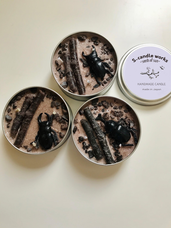 insect TIN candle カブトムシ・クワガタ 昆虫缶 キャンドル・キャンドルホルダー Scandle works 通販