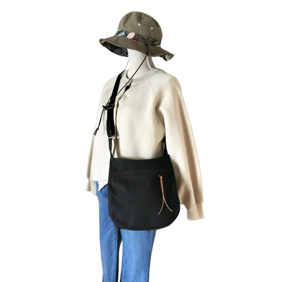 11号帆布に変更になりました   Sサイズショルダー (黒） 10枚目の画像