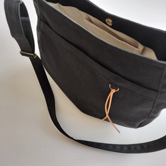 11号帆布に変更になりました   Sサイズショルダー (黒） 8枚目の画像