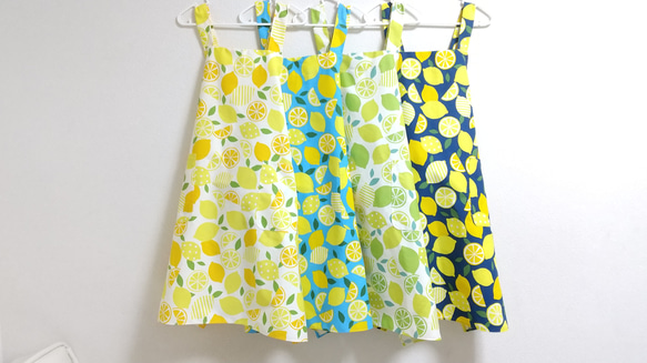 レモン  色・サイズ・タイプが選べる　大人用エプロン　 18枚目の画像