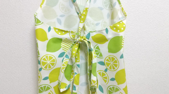 レモン  色・サイズ・タイプが選べる　大人用エプロン　 15枚目の画像