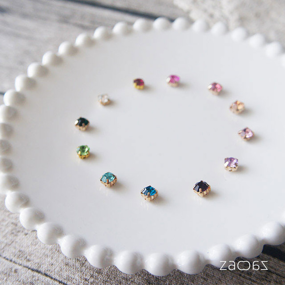 ガラスストーン*イヤリング/ピアス 1枚目の画像