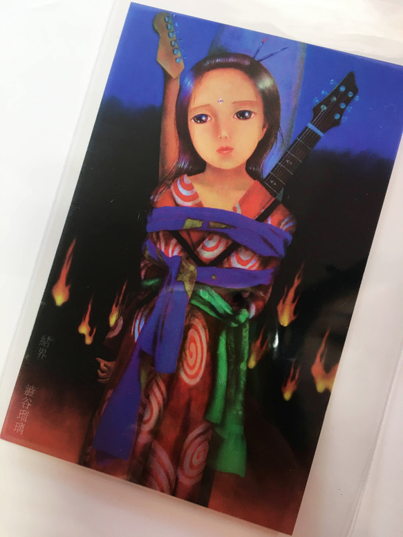 ポストカード　3枚セット　幻想少女絵画　ダークファンタジー　油絵　シュール　美人画　絵葉書 2枚目の画像
