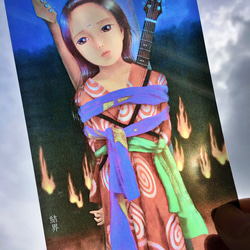 ポストカード　3枚セット　幻想少女絵画　ダークファンタジー　油絵　シュール　美人画　絵葉書 1枚目の画像