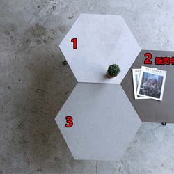 MITシンプルスタイル折りたたみ六角形コーヒーテーブル（3色セット） 1枚目の画像
