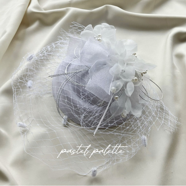 トーク帽　白　ホワイト　成人式　振袖　浴衣　卒業式　成人式　袴　七五三　帯揚げ