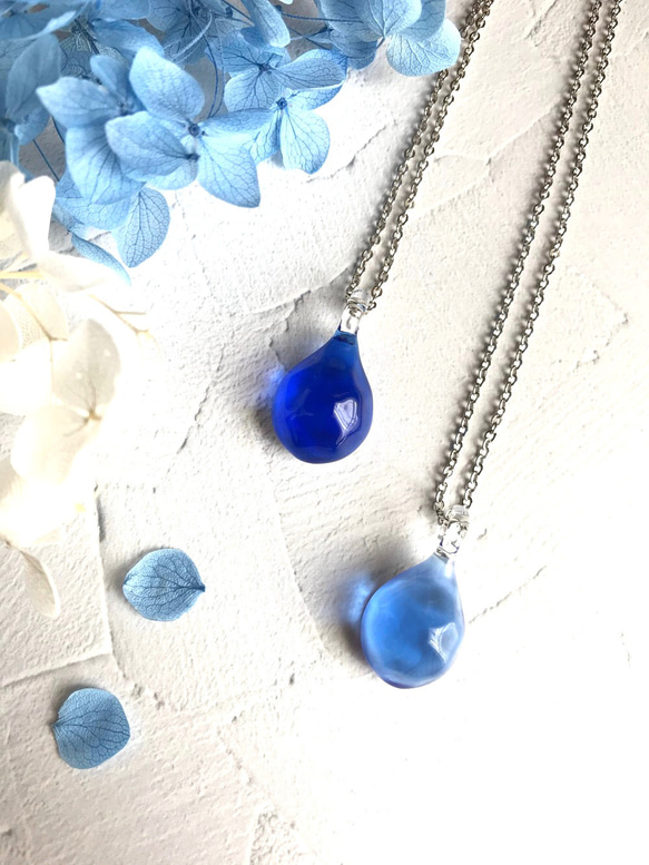 Creema限定！Sea glass pendant S＊ライトブルー 7枚目の画像